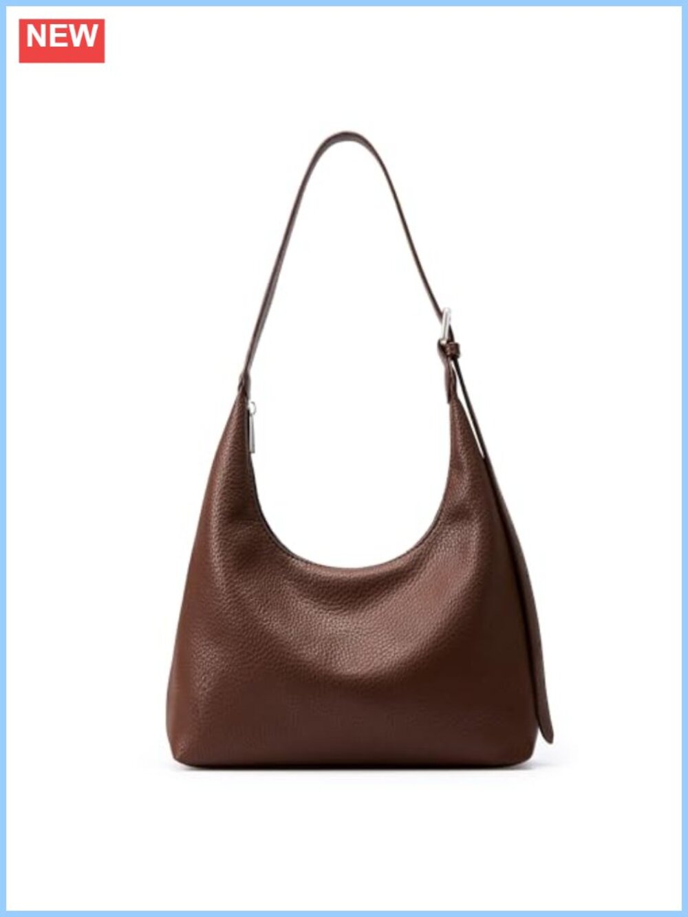 Vegan Leather Hobo Tote Bag Adjustable Crossbody Shoulder Handbag